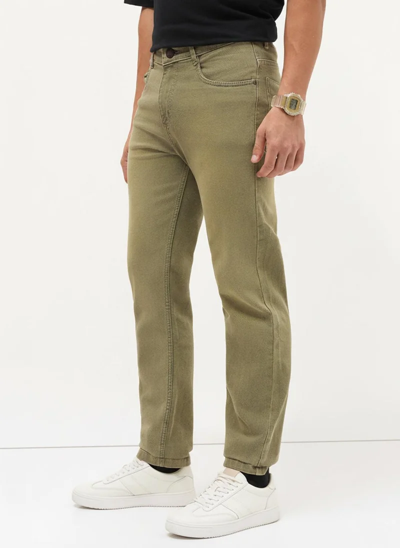 Urbano Fashion  Urbano Fashion Men's Ice Grey Regular Fit Heavy Washed Denim Jeans Stretchable for Men | Best Price UAE